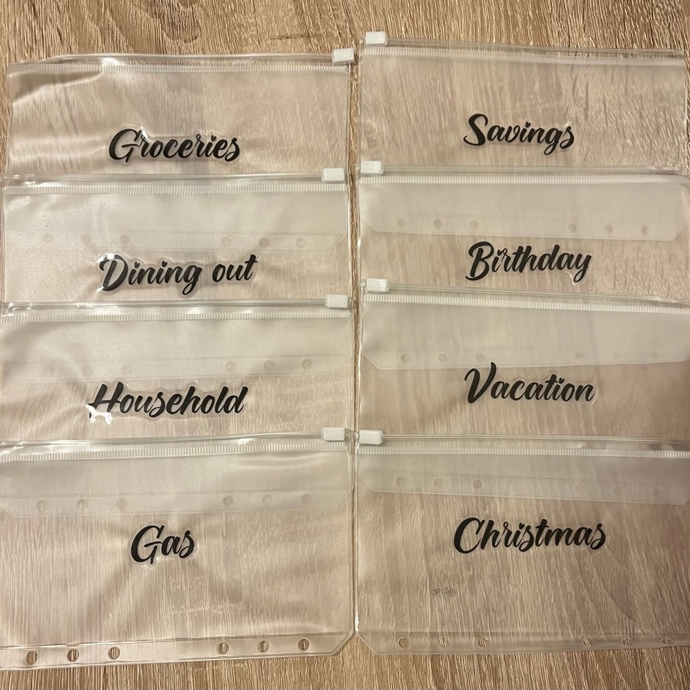 8 Pieces A6 Binder Pockets
